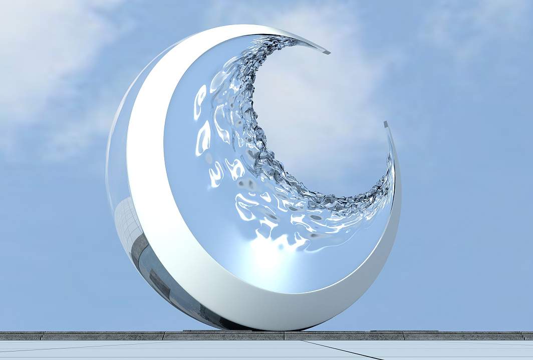 抽象月亮雕塑設計制作