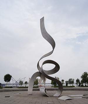 抽象不銹鋼鋼管廣場雕塑