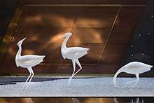 玻璃鋼仙鶴雕塑擺件玻璃鋼火烈鳥不銹鋼仙鶴造型擺件
