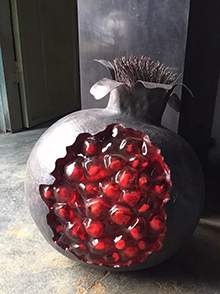 水果雕塑玻璃鋼水果雕塑玻璃鋼仿真石榴雕塑室內仿真擺件