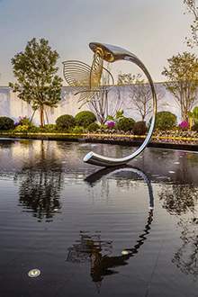 蝴蝶雕塑現代雕塑雕塑白鋼雕塑抽象雕塑雕塑定制水景雕塑