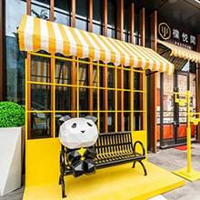 商業街美陳熊貓雕塑熊貓擺件門店卡通雕塑擺件現代卡通
